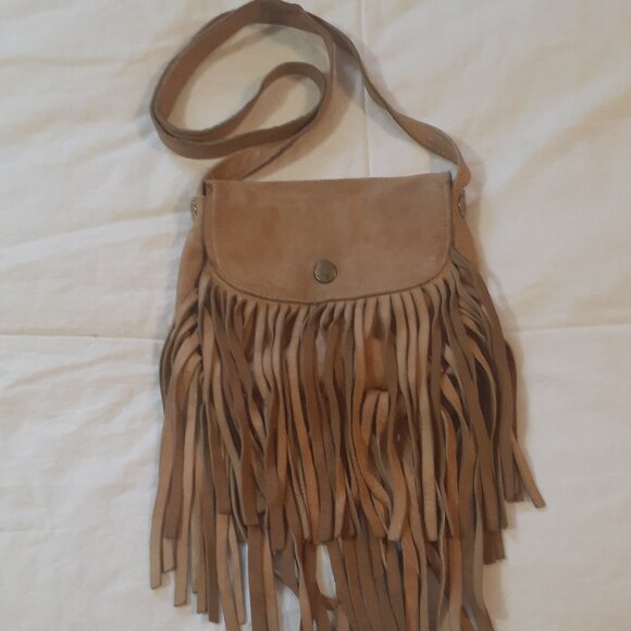 Vintage Boho Hippie Leather Fringed Purse - Picture 12 of 12